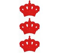 Reglez 3 PCS Mini Small Crown King King Queen Reine Cartoon broderie brodee Iron Badge sur couture sur le logo Patch Jacket Polo T-Shirt Hat Back