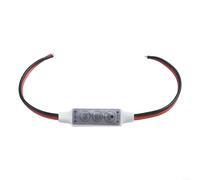 Réglez facilement les niveaux de luminosité de votre mini bande lumineuse préférée à l'aide de ce variateur d'intensité à une tension CC de douze volts