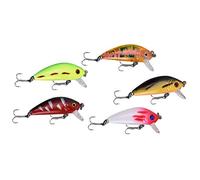 Réglez Fischkader Minnow Compact avec Crochet en Fil de Fer barbelé 5pcs 5 Cm à Appâts Flottants à la Pêche L'appât Flottant