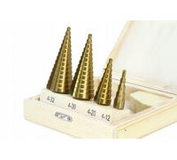 Réglez le cône de perceuses concusales 4x HSS, épinette 4-32 mm - Rounds