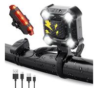 Réglez les lampes à vélo sans fil multicolore + lumière arrière et hupa