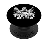 Réglons ça comme Un Bras de Fer drôle pour Adultes PopSockets PopGrip Adhésif