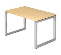REGO 12 S | Bureau - 120 x 80 Érable/Argent réglable en hauteur