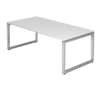 REGO 2E S | Bureau - 200 x 100 réglable en hauteur Blanc/Argent