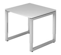 REGO 8 S | Bureau - 80 x 80 Gris/Argent réglable en hauteur
