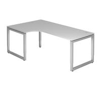 REGO 82 S | Bureau - 200 x 120 Gris/Argent réglable en hauteur