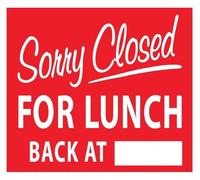 Regret Paused Dining Come Later Metal Sign 12x8 Inch | Informs customers of temporary closure during meal period with expected