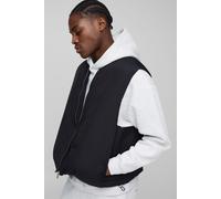 Regular Fit Mono Padded Bomber Neck Gilet homme - noir - XS, noir