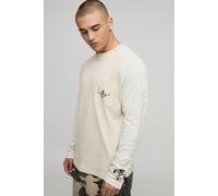 Regular Fit Ofclman Raglan Pocket Detail Long Sleeve T-Shirt homme - vert - XS, vert