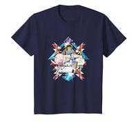 Regular Show Metallic Group Art T-Shirt, Enfant, Bleu Marine, 10 Ans