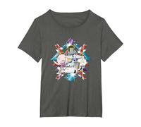 Regular Show Metallic Group Art T-Shirt, Femme Grandes Tailles, Asphalte, 3X