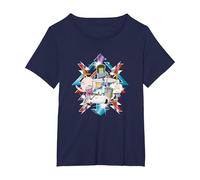 Regular Show Metallic Group Art T-Shirt, Femme Grandes Tailles, Bleu Marine, 3X