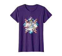 Regular Show Metallic Group Art T-Shirt, Femme, Violet, 3XL