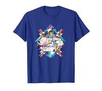 Regular Show Metallic Group Art T-Shirt, Homme, Bleu Royal, XL