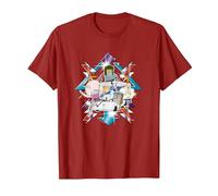 Regular Show Metallic Group Art T-Shirt, Homme, Canneberge, 3XL