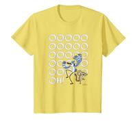 Regular Show Mordecai and Rigby Ooooohs T-Shirt, Enfant, Citron, 4 Ans