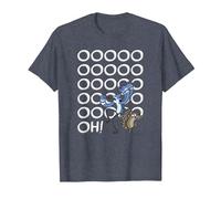 Regular Show Mordecai and Rigby Ooooohs T-Shirt, Homme, Bleu Chiné, M