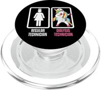 Regular Technician Vs Dabbing Unicorn Dialysis Technician PopSockets PopGrip pour MagSafe