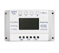 Régulateur Charge 20A Double Minuterie Automatique Régulateur | Technologie pour pwm pour efficace, conversion énergie optimale, écran LCD lisible, statut charge en pour temps réel