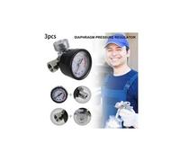 Régulateur d'air de pulvérisateur 3pcs hvlp avec manomètre et contrôle de membrane