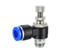 Régulateur d'air pneumatique avec commande filetée, SL601 | Port fileté mâle, régulation continue de l'air, routage coude pour l'installation et l'entretien de l'équipement pneumatique