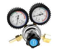 Régulateur de Bière Pression CO2 à Double Jauge, Pression Deux Étages pour Gaz Argon Manomètre Réglable Réservoir Détendeur Dioxyde Carbone Systèmes Distribution Boissons Cave Générateur KGA Brassage