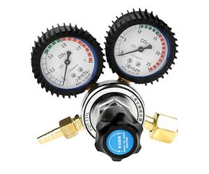 Régulateur de Bière Pression CO2 à Double Jauge, Pression Deux Étages pour Gaz Argon Manomètre Réglable Réservoir Détendeur Dioxyde Carbone Systèmes Distribution Boissons Cave Générateur KGA Brassage