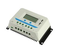 Régulateur de Charge, Contrôleur de Charge solaire PWM 10A/20A/30A/45A/60A, série rétro-éclairage LCD, double USB, régulateur chargeur PV for maison(45A)