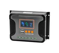 Régulateur de Charge, Contrôleur de chargeur solaire PWM 30A 60A 80A 12V 24V 36V 48V, Auto Max PV 100Vdc avec double Port USB, régulateur d'affichage LCD rétro-éclairé(60A)