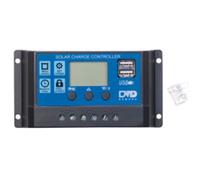 Eclairage extérieur solaires Revolt Régulateur de charge de panneau solaire avec 2x USB - 20 A