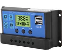 Régulateur de charge pour panneau solaire PWM 12V 24V Dual USB LCD Display 20A (YJSS-20A)