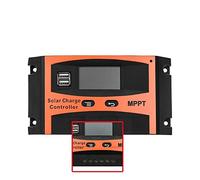 Régulateur de charge solaire, 12V/24V Auto 30A 40A 50A 60A MPPT Solar Charge Controller Solar Panel Battery Regulator Dual USB LCD Display With User Manual(40A)