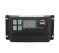 Régulateur de Charge Solaire 30A 12V / 24V, Contrôleur PWM avec Double USB et Écran LCD - Protection Avancée, Adapté Panneaux Solaires et Batterie (z30)