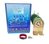 Régulateur de charge solaire, Contrôleur de Charge de vent solaire hybride 3000W MPPT 12V 24V 48V régulateur d'éolienne PV for batterie plomb Lifepo4 Lithium GEL(Wind 800W Solar 800W,Auto 12V24V)