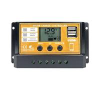 Régulateur de charge solaire, Contrôleur de charge solaire MPPT 10A 20A 30A 12V 24V, affichage LCD automatique, double sortie USB 5V, régulateur batterie panneau(MPPT 10A)