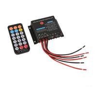 Régulateur de charge solaire IP68 12 V/24 V avec télécommande infrarouge pour contrôleur solaire PWM 10 A 20 A pour LiFePO4 Régulateur de charge étanche pour camping et bateau Détection automatique 12