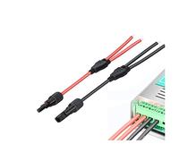 Régulateur de charge solaire, Le câble de connexion de borne de panneau solaire de 250 mm avec connecteur de branche en Y mâle femelle peut être utilisé avec le contrôleur solaire MPPT