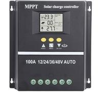 Régulateur de charge solaire MPPT 100A, Double port USB, Écran LCD rétroéclairé, Entrée max 100V DC, Compatible plomb/acide