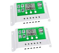 Régulateur de charge solaire PWM 12 V LCD réglable pour Life-PO4, gel de plomb et acide de lithium, 2 ports USB, convertisseur solaire 30 A