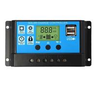 Régulateur de charge solaire PWM - MARQUE - 12V/24V - 30A - Écran LCD - Double port USB