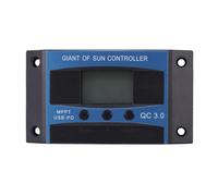 Régulateur de charge solaire, régulateur de courant solaire - Régulateur de panneau solaire - Contrôleur d'énergie renouvelable avec 2 ports USB, contrôleur de panneau solaire pour système solaire de