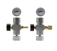 Régulateur de Co2 de bouteille de gaz Soda 2 en 1, tuyau de 5/16 pouces FFL 3/8-24UNF TR21 * 4, chargeur de fût de brassage à domicile 0-30 PSI, pièces de fût de brassage FFL