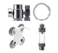 Régulateur de CO2 pour Aquarium, Système d'aquarium Régulateur de CO2, Mini Manomètre avec Compteur de Bulles, Connecteur de Recharge de CO2 pour Bureau/mural pour Aquarium(hors bouteilles de gaz)