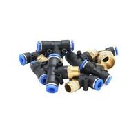 Régulateur de débit d'air pneumatique, Tube de tuyau de 4mm 6mm 8mm 10mm 12mm OD, connecteur de vanne de réglage du débit de gaz 1/8 "1/4" 3/8 "1/2" filetage mâle(PB6-02)