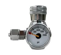 Régulateur de débit de CO2 en acier inoxydable, adaptateur de filetage 3/8-24UNF / 1/2-20UNF pour cartouches 16G / 33G, contrôle des flux fins, régulateur de flux de gaz