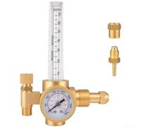 Régulateur de débit entièrement en cuivre 0-60 CFH pour Argon tout cuivre | Joint anti-fuite, perte de gaz minimale, connexion hermétique, pour une construction durable, sécurité de qualité