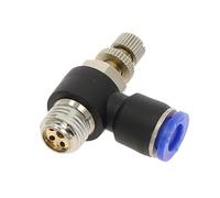 Régulateur de débit pneumatique SL" Type L, tuyau de 4 à 12 mm de diamètre extérieur, 1/8", 1/4", 3/8", 1/2" BSP mâle, vanne de limitation de débit d'air et de gaz, raccord rapide(8mm OD Hose,3/8")
