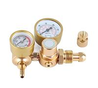Regulateur de débitmètre Argon - Double pression haute définition, contrôle précis du débit de gaz, utilisation du soudage MIG TIG, bouton réglable lisse, connecteur de filetage