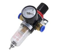 Régulateur de filtre à air pneumatique AFR2000 G1/4 avec manomètre/vanne de régulation de débit/vidange du compresseur d'air/contrôleur de vitesse(AFR-2000 w PC-4MM,5 Pcs)