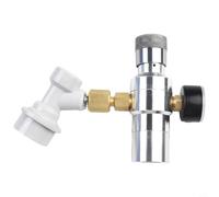 Régulateur de fût et chargeur 0 30 PSI avec adaptateur de filetage 3/8 pour bouteilles de gaz à verrouillage sphérique compatible avec la distribution de bière, café et kombucha